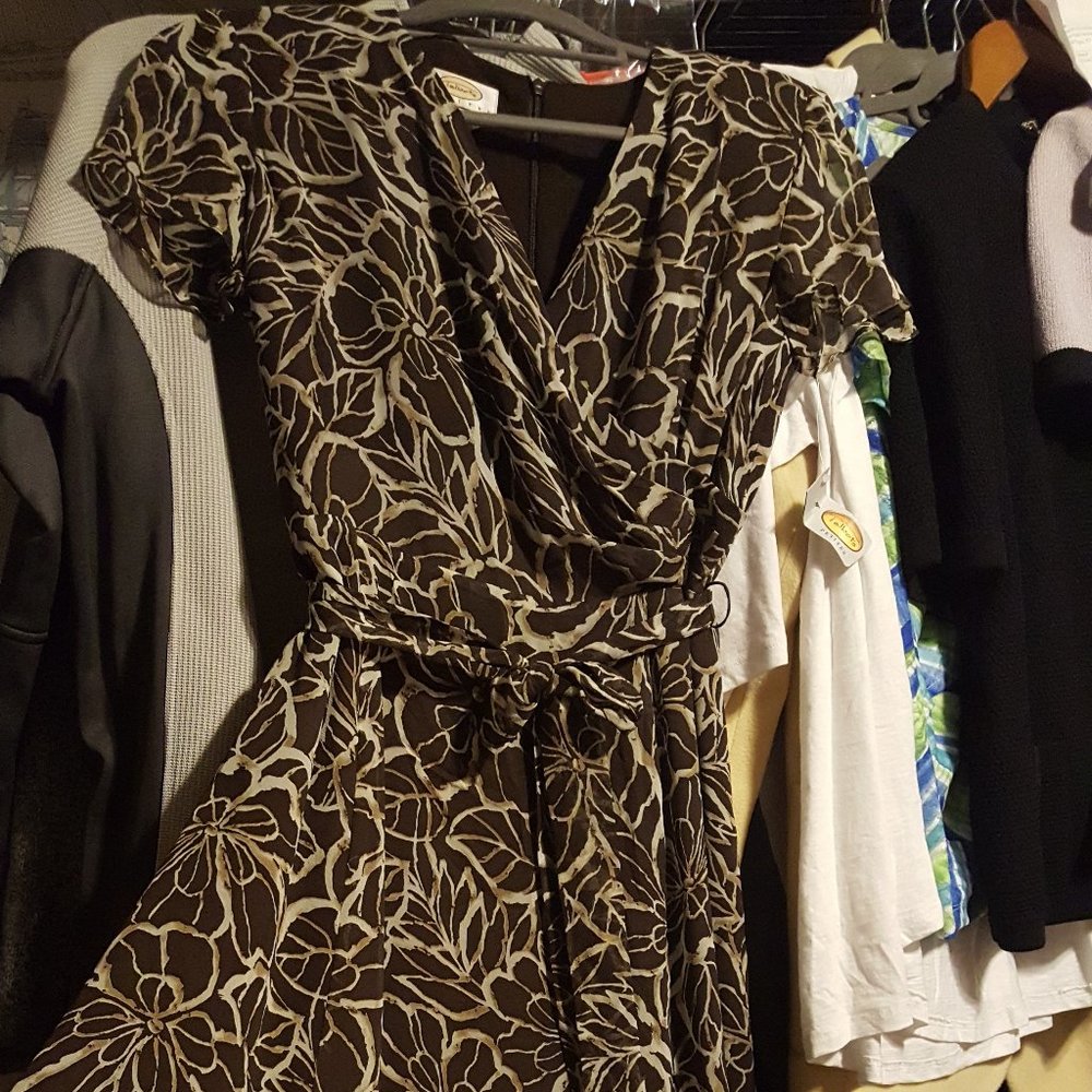 Talbots Brown Silk Dress